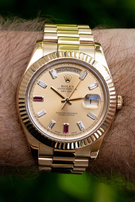 Review of the Rare Ruby & Diamond Rolex President Day